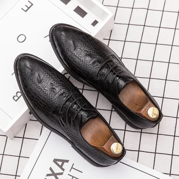 

2019new spring leather shoes luxury mens formal shoes leather men classic Business dress shoes loafers men shoes