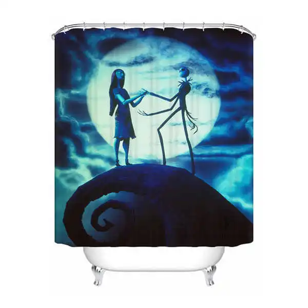 Shower Curtain Пользовательские водонепроницаемые занавески для душа кошмар перед рождественской печатью ванная комната декор различных размеров#180320-02-247 - Цвет: Shower Curtain