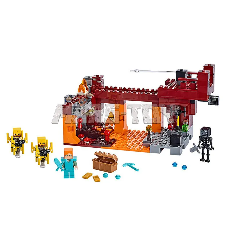 The Blaze Bridge Building Blocks With Steve Action Figures Compatible 21154 Bricks Sets Toys For Gifts Kids The Blaze Bridge Building Blocks With Steve Action Figures Compatible 21154 Bricks Sets Toys For Gifts Kids