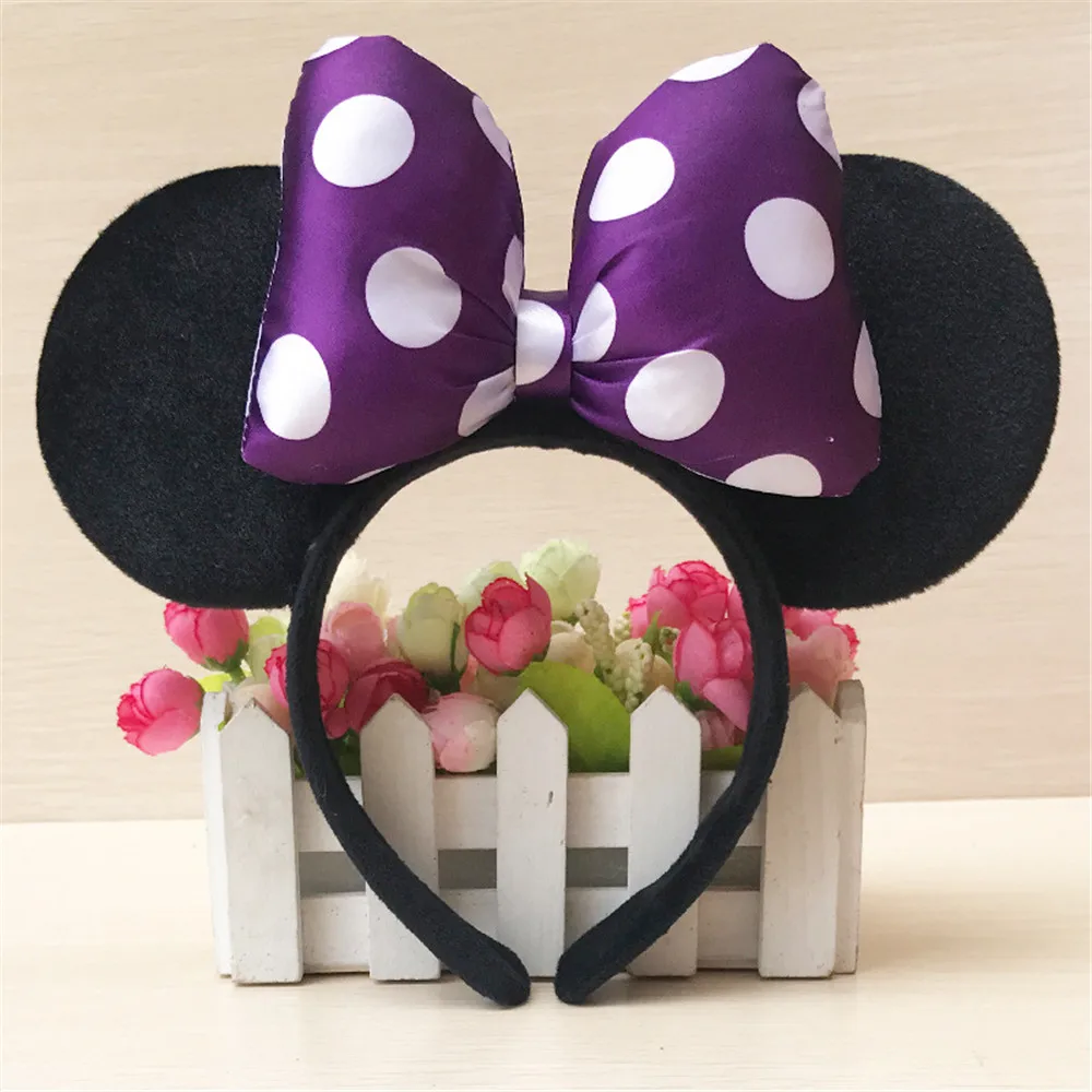 ZAFILLE Lovely Hairbands Minnie Ears Girl Hair Band For Photo Shoot Birthday Party Headwear Photography Girls Hair Accessories baby accessories bag	