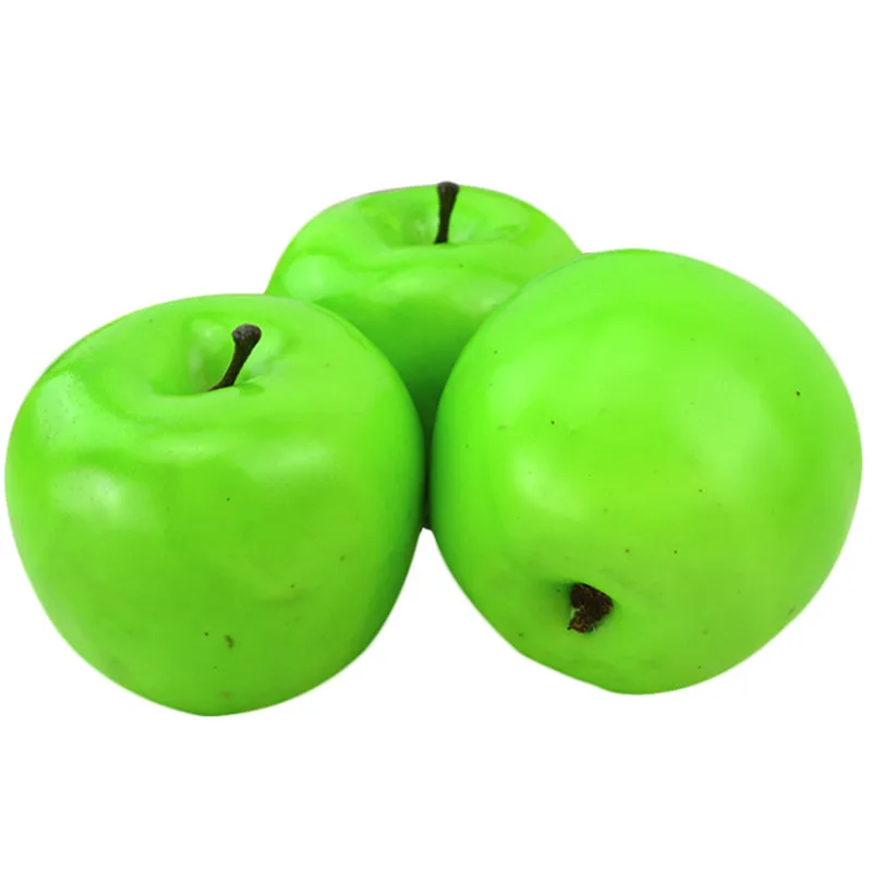 100 Pcs Artificial Fruits Plastic Fake Fruit Simulation Fake Peaches Pear Kitchen Pretend Fruit Photography Props - Цвет: 18