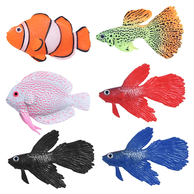 Poisson flottant Élstructurels ent avec ventouse, petit poisson  intelligent, poisson rouge, poisson grondement, ornements de décoration  précieux pour aquarium - AliExpress