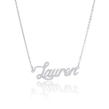 

Stainless Steel Customized Necklace Nameplate Choker Pendant English Name Jewelry Necklace Personalized Jewelry Gifts 45 Fonts
