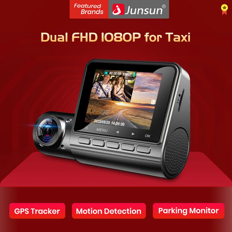 Junsun S799 новый видеорегистратор с двумя объективами FHD 1080P GPS трекер парковочный
