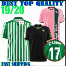 19 20 королевская Бетис взрослая футболка футбольные майки JOAQUIN BOUDEBOUZ Royal Betis домашняя Футбольная Футболка