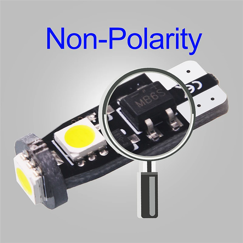 100 шт. автомобиль T10 W5W 194 светодиодный 5050 SMD 3 светодиодный Авто клиновидный для салона светильник Canbus карта багажник фонарь освещения номерного знака