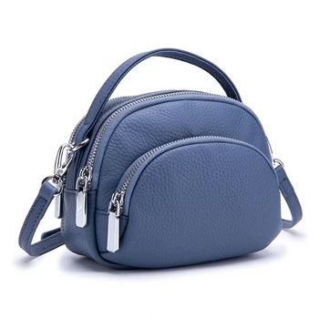 

4PCS / LOT Fashion Genuine Cow Leather Mini Sling Cross Bag Lady Handbag Shoulder Bag for Women