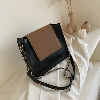

2020 Bag Women's Fashion Simple Square Sling Bag Autumn and Winter Chain Messenger Bag