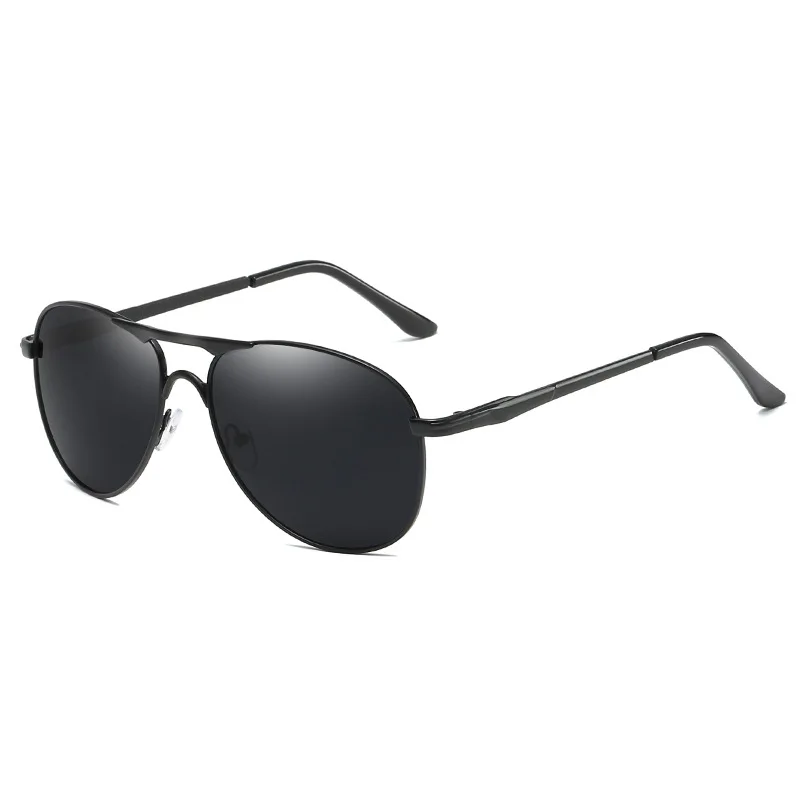 KARL Брендовые мужские поляризованные солнцезащитные очки, очки пилота, Ретро стиль, Овальные, черные, для вождения, солнцезащитные очки для мужчин, металлическая оправа, Oculos De Sol - Цвет линз: C2 Black frame