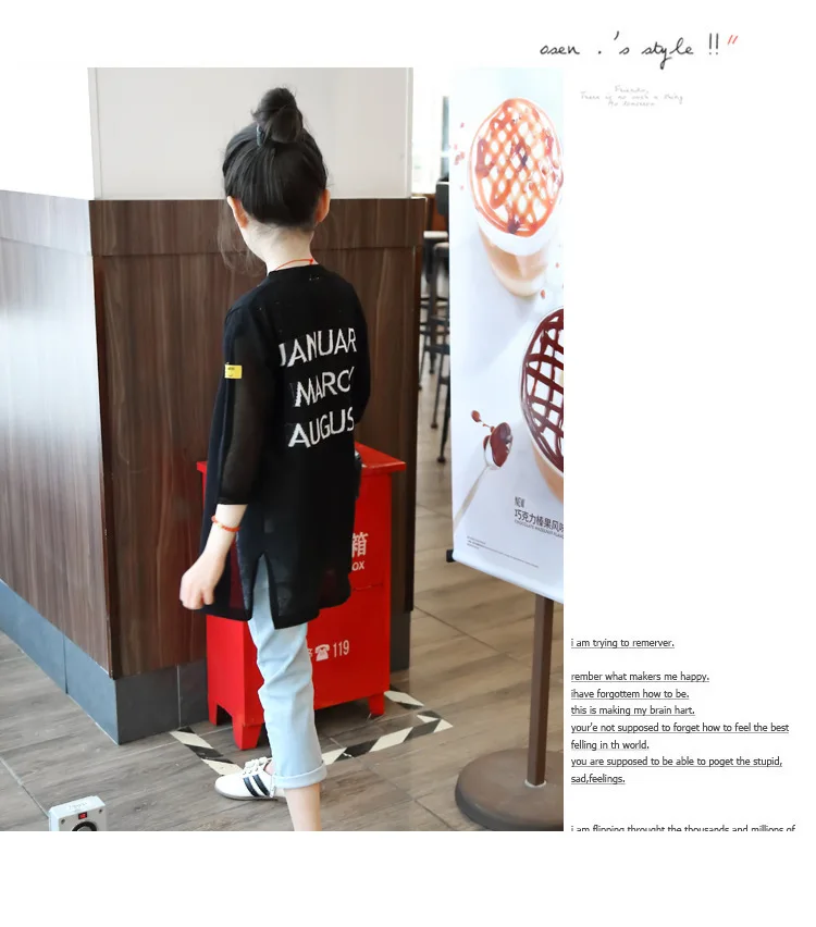 Childrenswear Spring And Summer New Style Girls Airable Shirt Thin Gauze Cardigan Sun Protection Clothing Coat Y5709