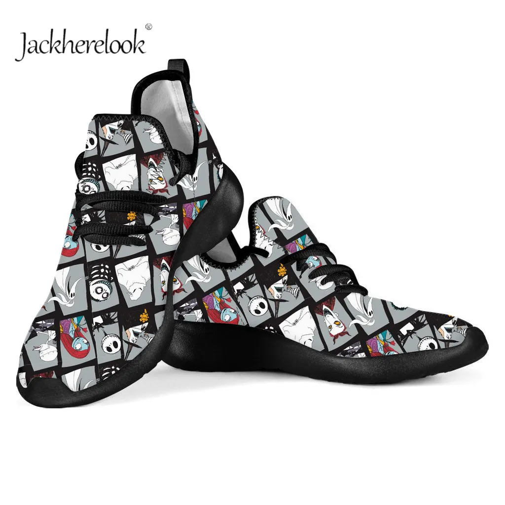 Jackherelook/модные женские теннисные туфли; обувь из сетчатого материала в рождественском стиле; дышащие мужские кроссовки на шнуровке; Zapatos - Цвет: HK716Z60