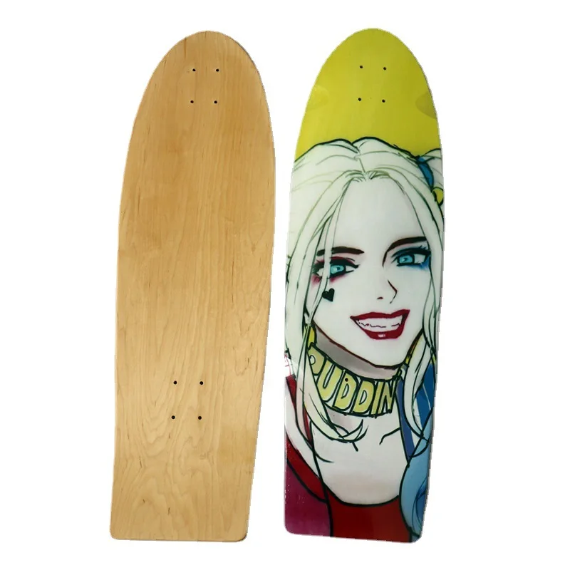 34inch Land surf SKATE DECK 34 inch 7-layer northeast Maple cold pressed long single double warped big fish board surface OEM