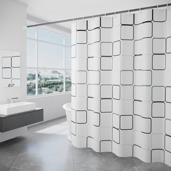 

Shower curtain Waterproof Bathroom decoration Anti-Microbial Mildew Resistant Mold and Mildew Resistant Bath screen