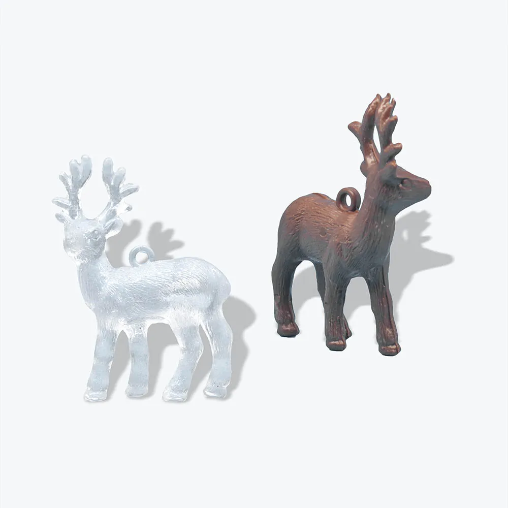ミニチュアフィギュアシミュレーショントナカイ像鹿彫刻工芸品写真 【代引不可】