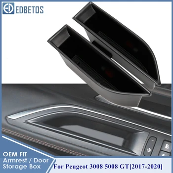 

For Peugeot Accessories Armrest Storage Box Container For Peugeot 3008 5008 2017 2018 2019 Accessories Interior Door Storage Box