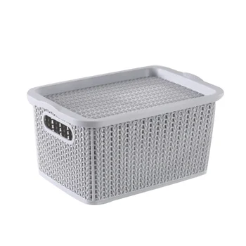 

Plastic Rattan Storage Wicker Basket Paper Basket Home Waterproof Moisture-proof Multifunction TB Sale