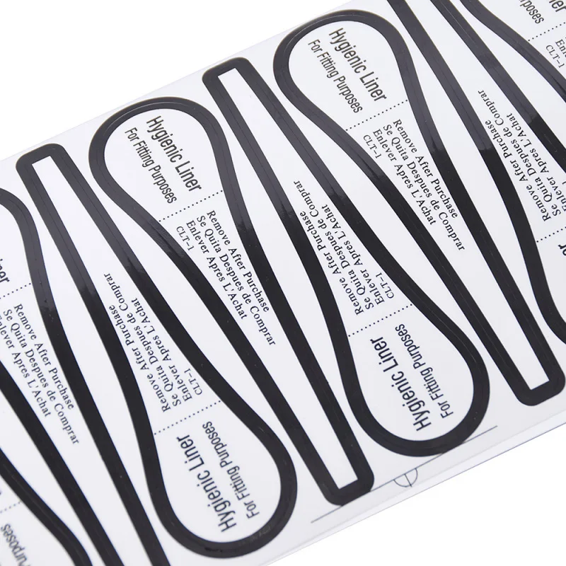 Hygiene Label Swimwear Lingerie Underwear Brief Bikini Try On Sticker Strip Labels Adhesive Fitting Protective Liner 50Pcs Swimwear Hygiene Labels