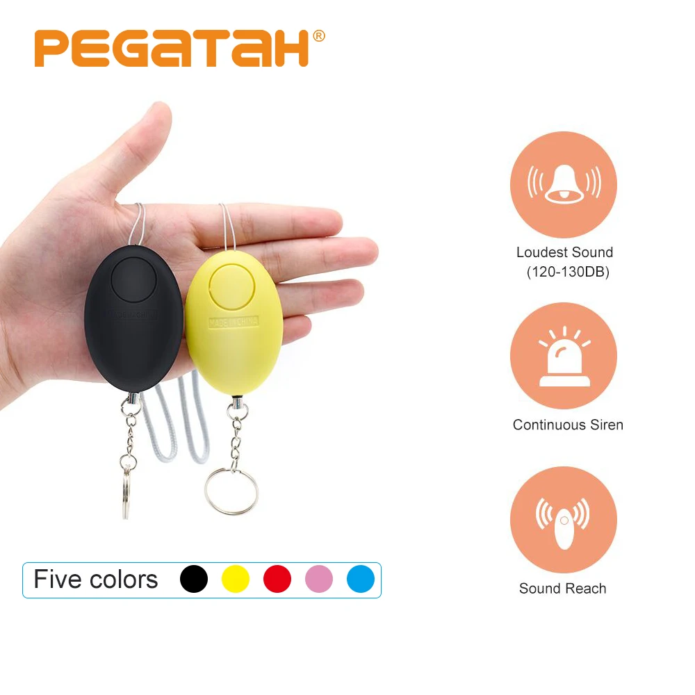 Alarma de autodefensa con forma de huevo para niña y mujer, protección de seguridad, alerta Personal de seguridad, llavero fuerte, alarma de emergencia, barata, 120dB