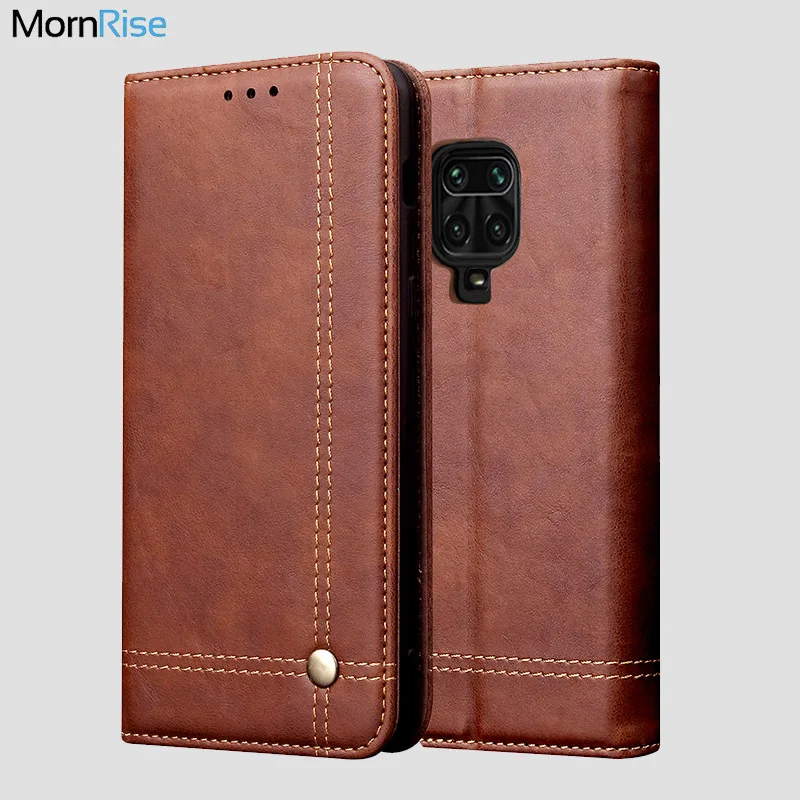Чехол кошелек для XiaoMI RedMi Note 9 Pro роскошный кожаный Ретро книжка с подставкой и