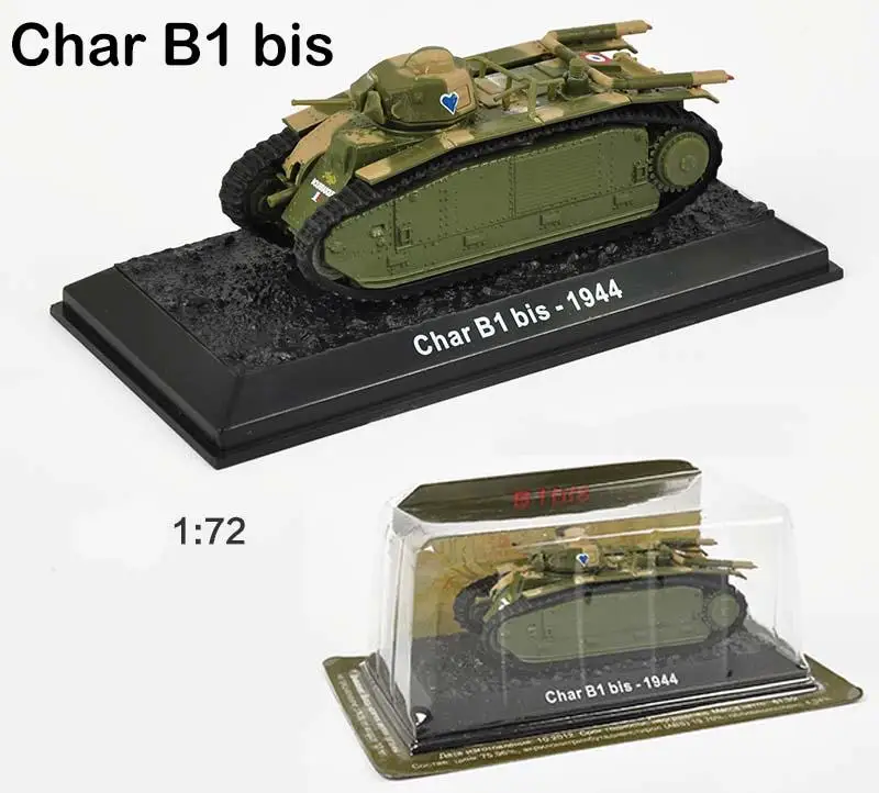 1:72  Diecast Tank Model Craft French Tank Char B1 Bis 1944 