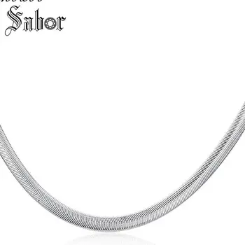 

6mm Snake Link Chains Romantic silver color For Women & Men, Soft Jadoku 24 Inch Simple Snake silver color Necklace thomas