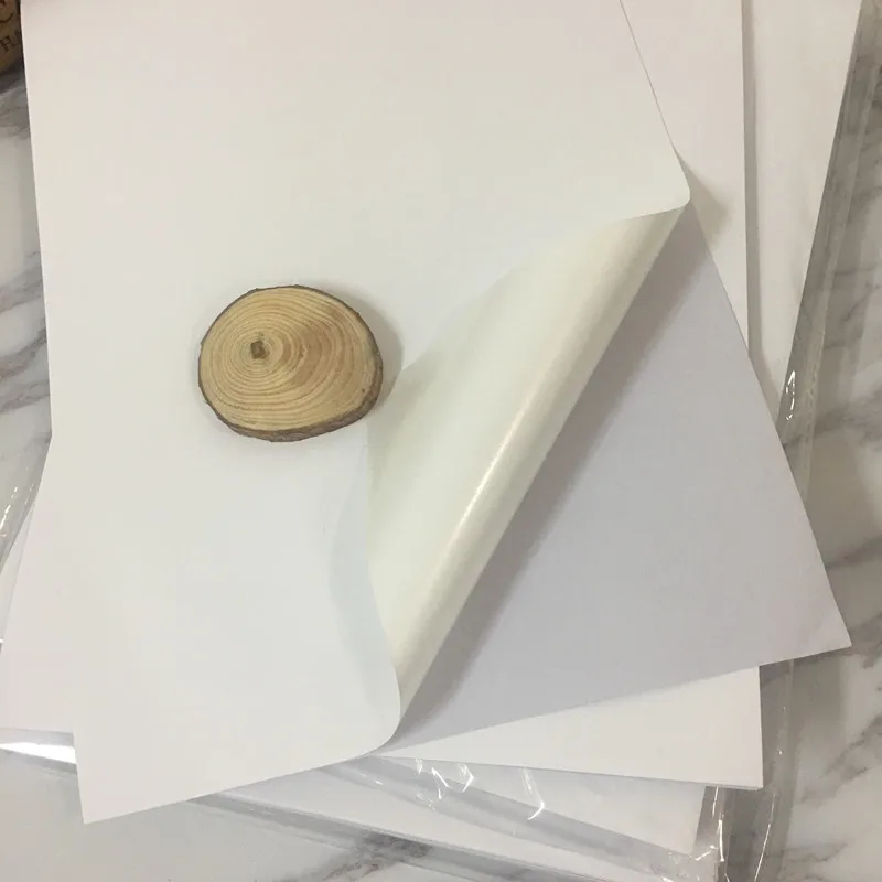 Hojas de vinilo blanco mate brillante para impresora de inyección de tinta, pegatina en blanco A4, impermeable, de alta calidad, 10 o 50 hojas