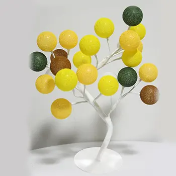 

220V CN Plug Type Cotton Ball Tree Tablet Light LED Desk Lamp Christmas Holiday Light Wedding Party Decoration Lamp
