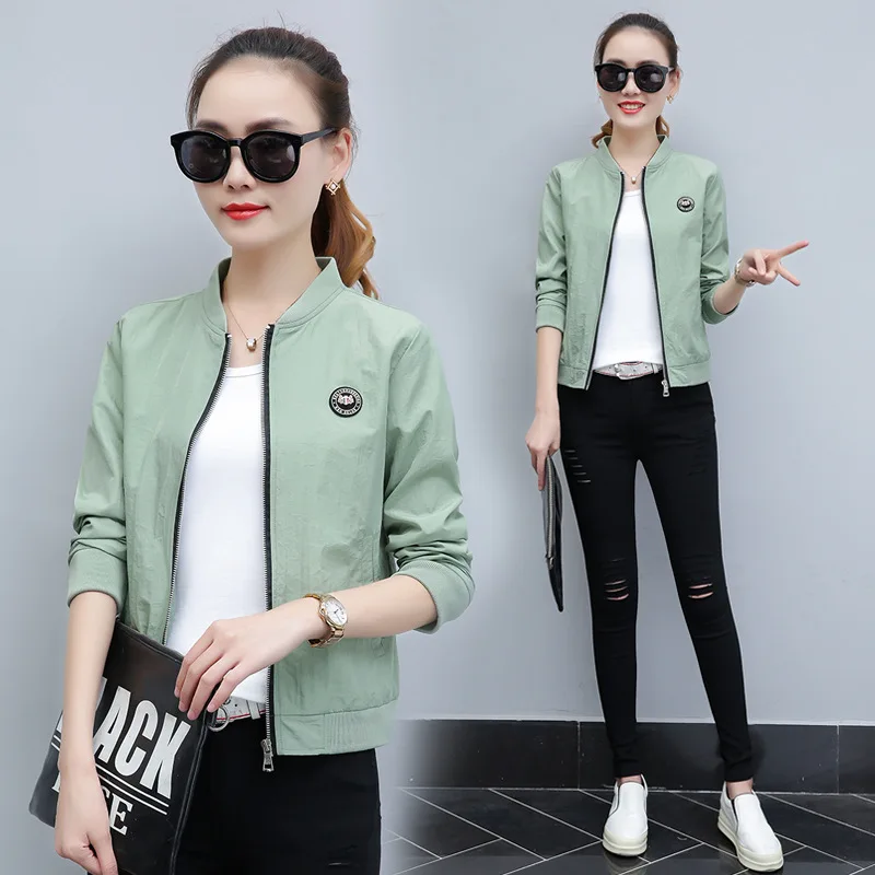 

Short Cropped Jacket Women's 2019 Spring And Autumn New Style Popular Korean-style Versitile Fashion Jacket Loose Casual Basebal