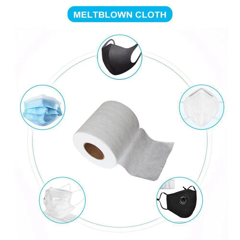

100M/Roll BFE99 Meltblown Cloth for Mask Cloth Disposable Mask Anti Dust Mask Wide 175mm Home Nonwovens Safety Mask