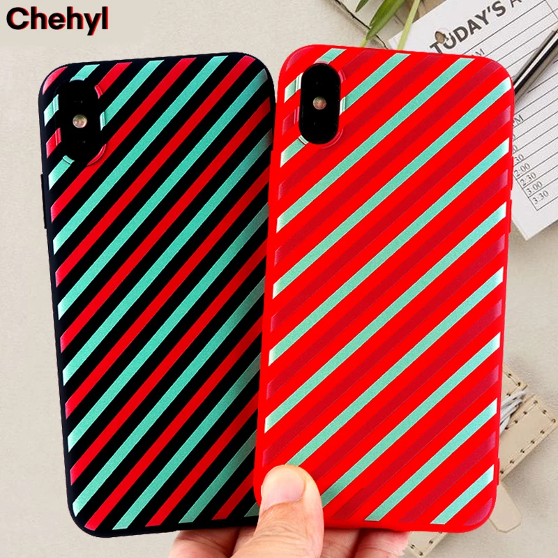 Модный чехол для iPhone X XS MAX XR 8 7 6s Plus рождественские Чехлы мягкие силиконовые чехлы