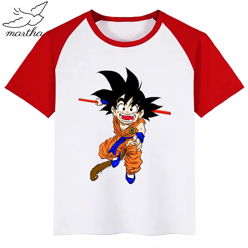 RedC Новая детская футболка с рисунком дракона из мультфильма Z Goku, Детская футболка с японским аниме забавная одежда для малышей Детская летняя футболка - Цвет: RedC