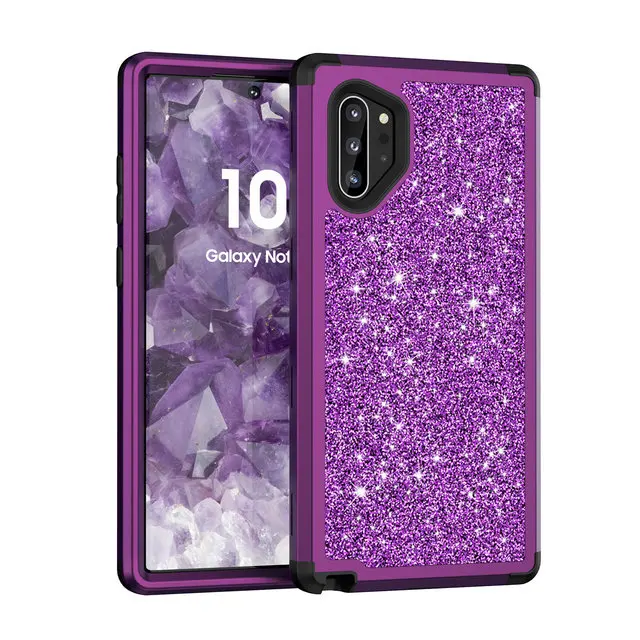 Ослепительный, сверкающий Etui для samsung Galaxy Note 10 Чехол samsung Note10 Plus чехол 3 в 1 шт для Coque samsung Note 10 чехол Note10+ 5G