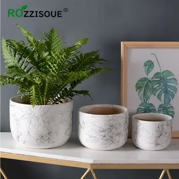 

Marble Vase Planter Succulent Pot Orchid Pot for Succulents Ceramic Flower Pots Decorative Balcony Bonsai Pot Ceramic Flowerpot