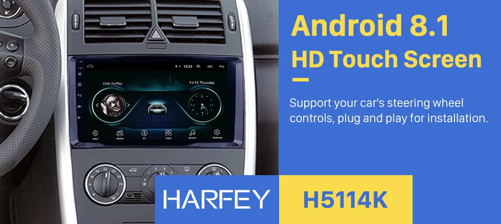 Harfey " Радио 2Din gps Автомобильный мультимедийный плеер Android 8,1 для Mercedes Benz B W245 B150 B160 B170 B180 B200 B55 2004 2005-2012