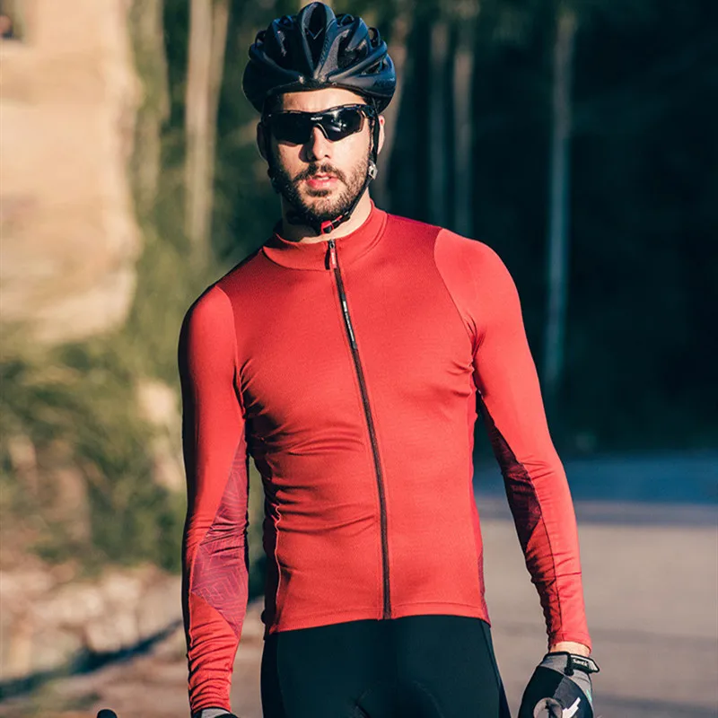 Santic Cycling Jersey Men Quick Dry Long Sleeve Bicycle coat Sun-protective Comfortable MTB Road Bike Top Jersey Asian Size