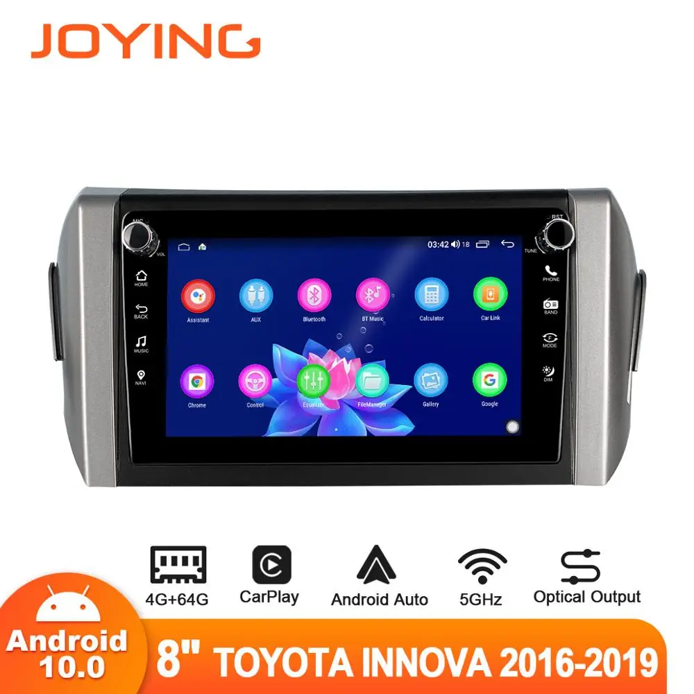Автомобильный радиоприемник 8 дюймов Android 10 для Toyota Innova Crysta 2016 2017 2018 2019 GPS DSP SPDIF 5GWiFi
