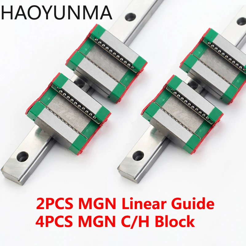 Linear Guide Rail Slide Block Rail Carriage Model Z Axis Cnc 2pcs Linear Guide 4pcs
