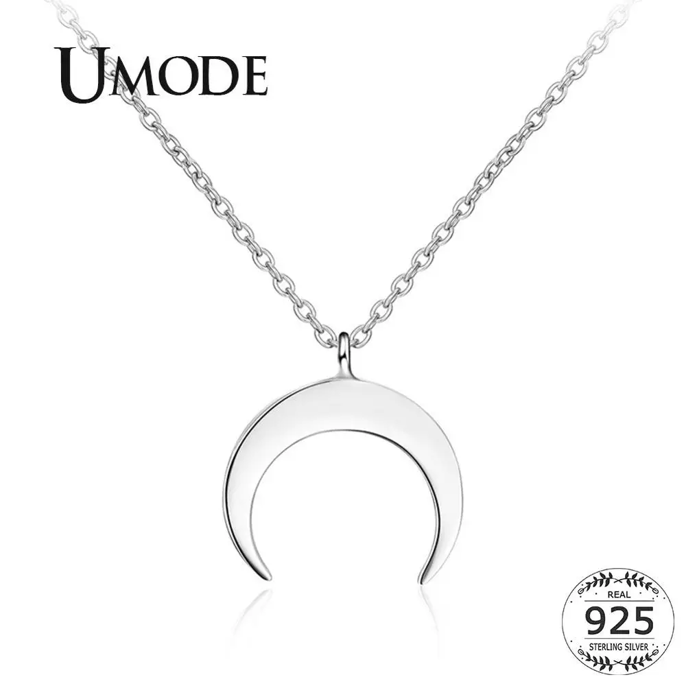 UMODE Fashion Moon 925 Sterling Silver Necklaces & Pendants Gifts for Women Chains Cute Romantic Silver 925 Jewelry ULN0395