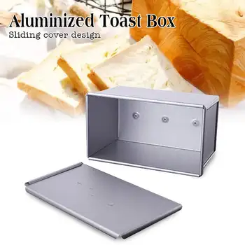 

250/450/750/900G Aluminum Case Toast Bread Box Cake Baking Mold with Lid Kitchen Tools