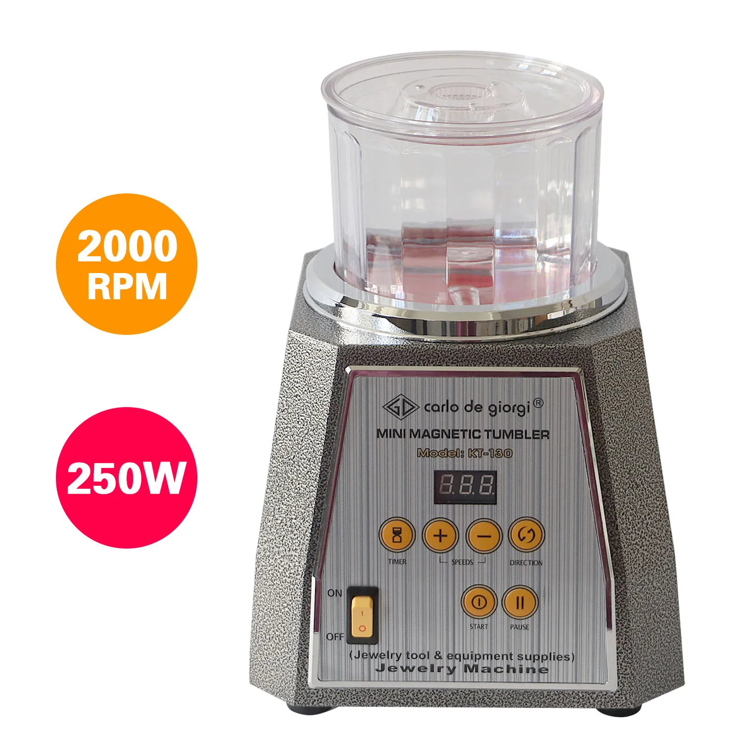 220v/110v Kt130 130mm Tumbler Jewelry Rotary Polishing