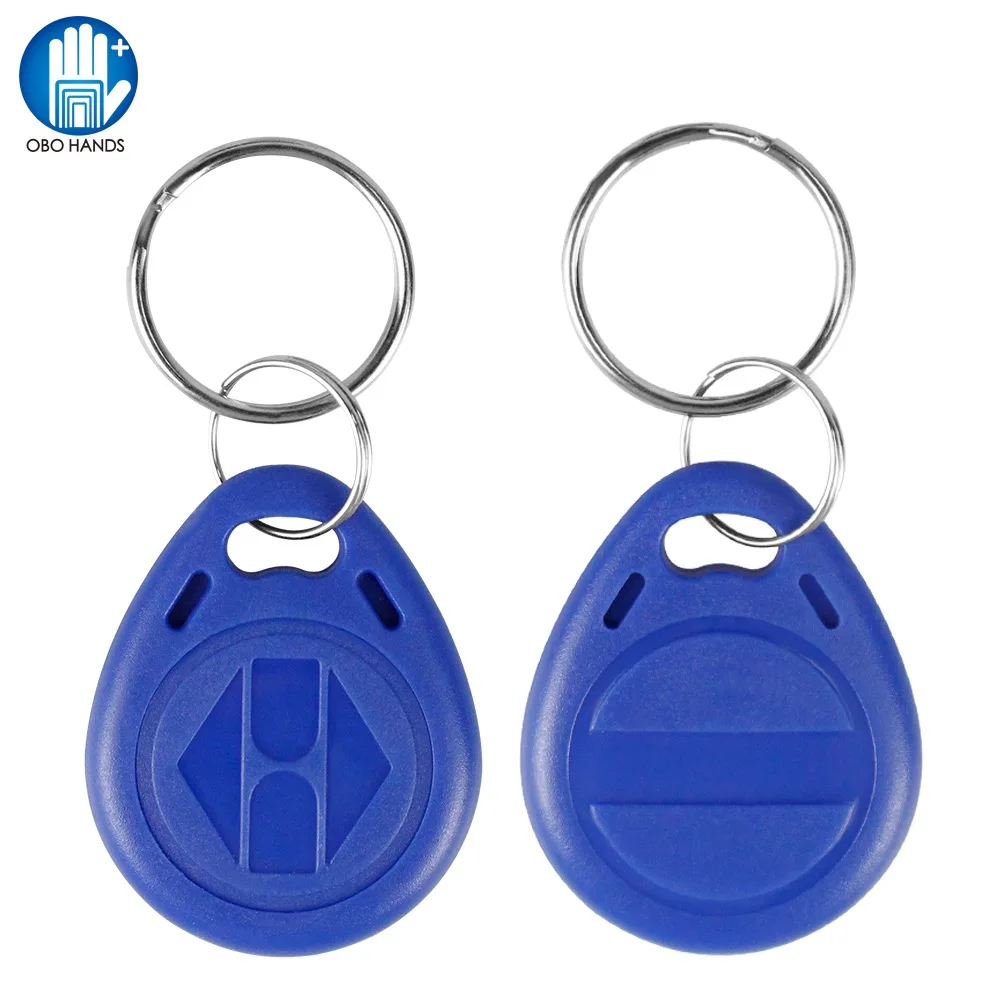 

125 кГц, T5577, RFID-брелоки, жетон, UID, сменные брелоки, бесконтактные перезаписываемые бирки, ABS синий (упаковка из 10/50/100)