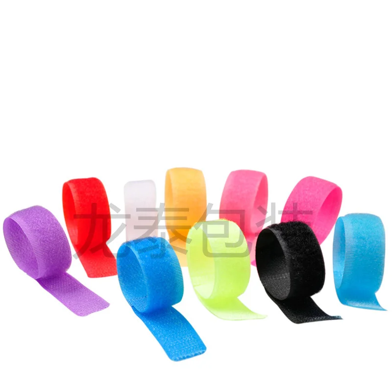 50pcs Colourful Reusable Fastening Wire Cable Ties Organizer Cord Cable Tie Rope Holder for Laptop PC TV Reusable Cable Ties