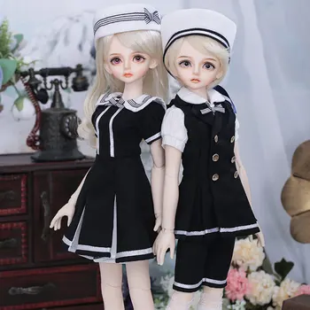 

MODIKERBJD 1/4 BJD Dolls Bory Female Male Makeup Doll with Lavendar Eyes and Full Clothing - Pink Skin