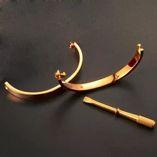 Роскошные титановые классические браслеты carter love, браслеты с отверткой, браслет для влюбленных, браслет из розового золота, браслет с надписью Love