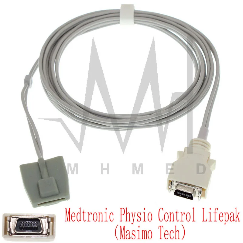Masimo Tech Compatibile Con Il Sensore Spo2 Del Monitor Medtronic Physio Control Lifepak 12/20, Cavo Ossimetria Dito/Orecchio/Fronte