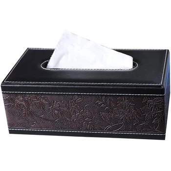 

Tissue Box Frame Decorative Paper Drawing Protective Cover Vehicle Tissue Box Rectangular Leather Tissue Box Multi-Functional Ti