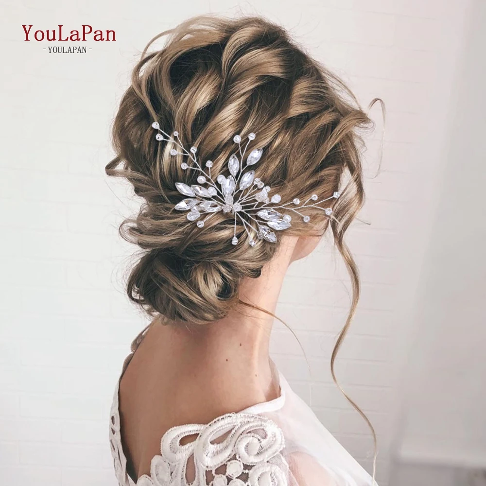 Hair Accessories Bridal Hair Accessories U Hair Pins Wedding Hair Accessories Rhinestone Headpieces Ladies Hairs Comb HP103-1