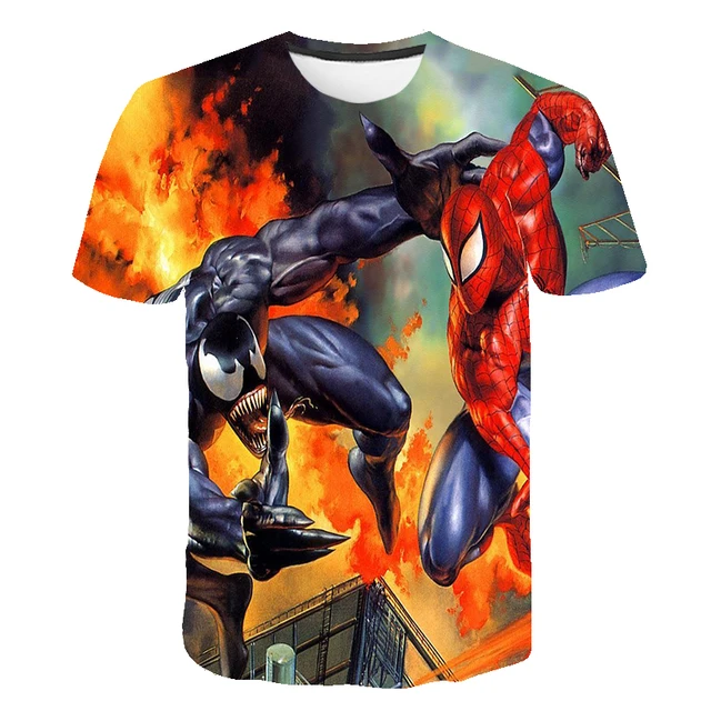 2020 3D Batman Spiderman Kids Clothes Fashion Cartoon T Shirt Harajuku Hip Hop Boys Clothes Streetwear Tops Mens Clothes