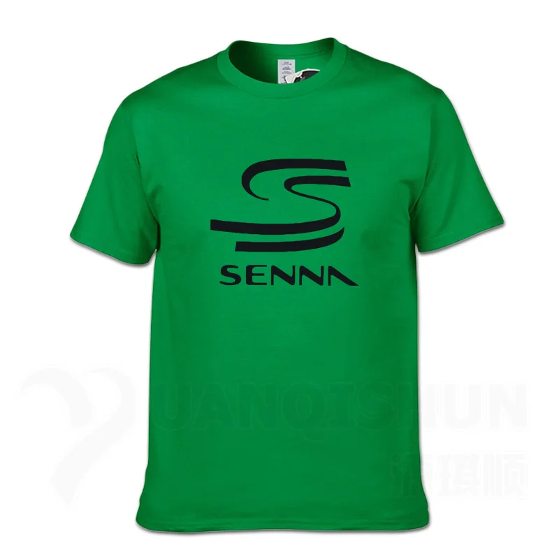 Мужская футболка HERO F1 AYRTON SENNA, мужские футболки, мужская хлопковая футболка с коротким рукавом, Мужская Футболка, большой размер, Camiseta Hombre - Цвет: Green