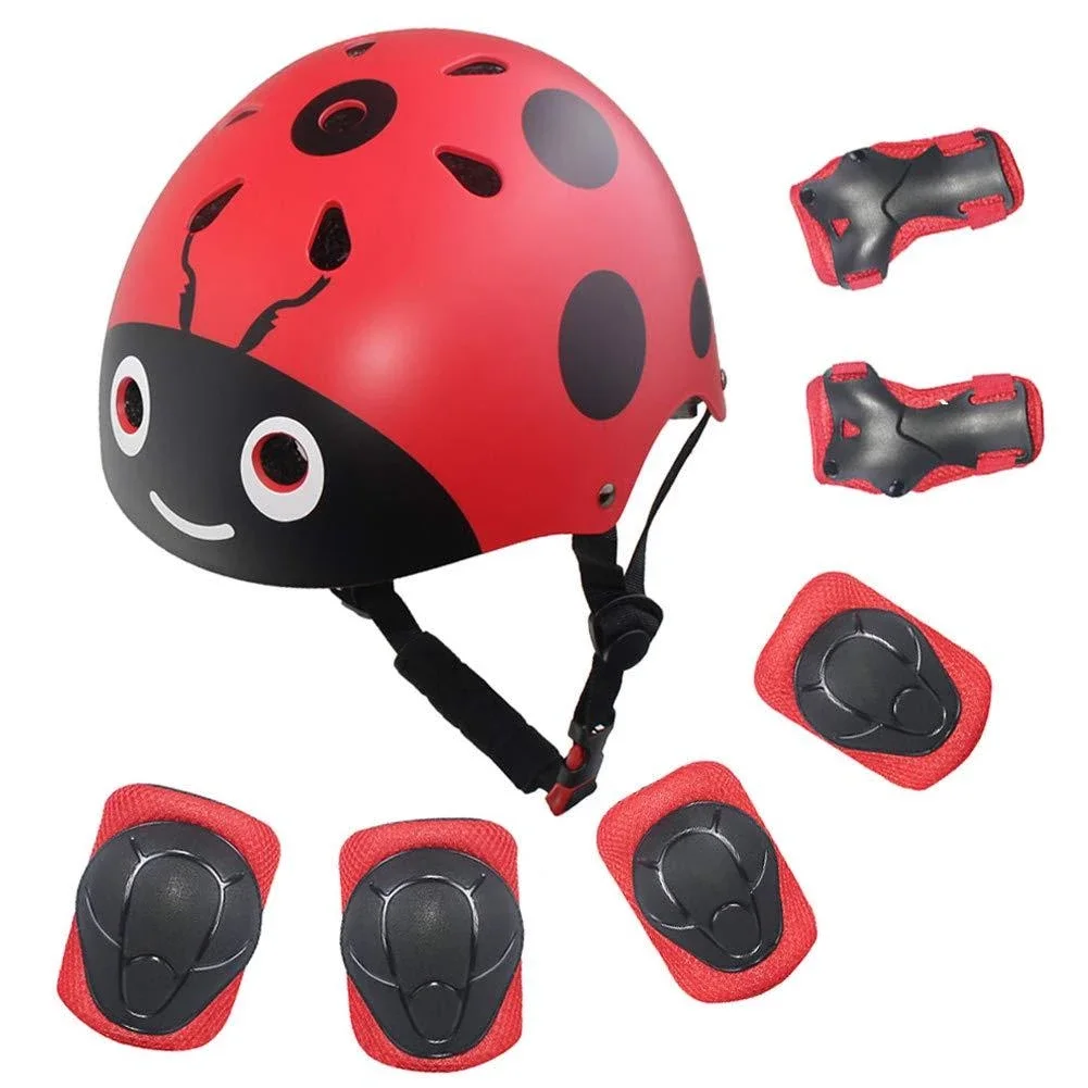 YF YOUFU Kids/Youth 7 pcs Adjustable Protective Gear Set - Ladybird